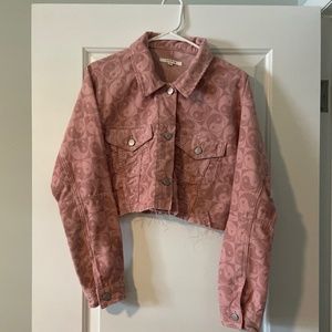 Cropped corduroy ying-Yang jacket